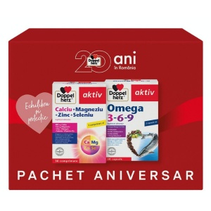 Doppelherz Aktiv Ca+Mg+Zn+Se x 30cpr+ Omega 3 6 9 x 30cps Pachet Aniversar
