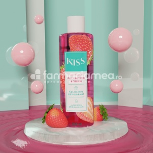 KISS Strawberries Cream gel de dus, 250 ml, Fiterman Pharma