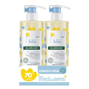 Klorane Bebe Gel Spumant Par si Corp 500ml Pachet Promotional