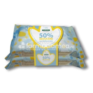 Klorane Servetele Umede Pachet (1+50% reducere la al doilea produs), 70 bucati