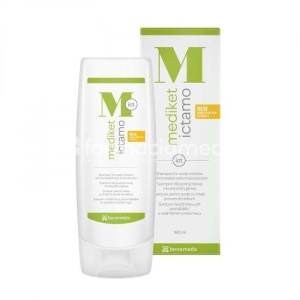 Mediket Ictamo Sampon pentru scalp cu iritatii si exces de sebum, 180 ml, Benemedo