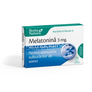 Melatonina 3 mg, 15 sublinguale cu absorbtie rapida Rotta Natura