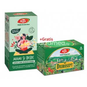 Pachet Biomicin urinar mami si bebe x 30cps + Ceai diurosept x 20pl, Fares