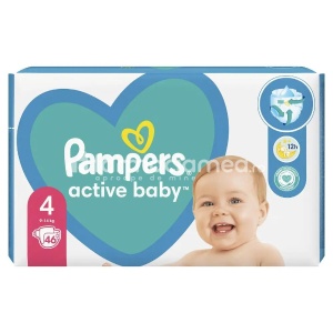 Pampers 4 Active Baby, 9-14kg, 46 bucati