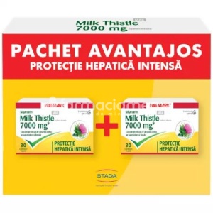 Silymarin Milk Thistle Max 7000 mg, 30 comprimate filmate 1+1 Cadou Walmark