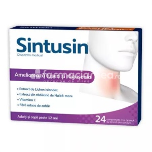 Sintusin pentru tuse si raguseala, 24 comprimate moi de supt Zdrovit