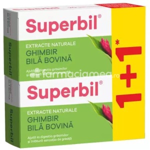 Superbil Pachet 1+1 Cadou, 20 comprimate filmate gastrorezistente Fiterman Pharma