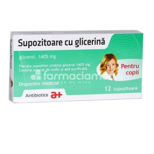 Supozitoare cu Glicerina pt Copii 1405mg x 12sup ATB