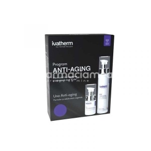 Trusa cadou Ivatherm Una Anti- aging crema fata x 50 ml + Crema contur ochi x 15ml