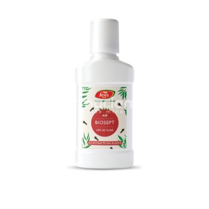 Biosept apa de gura, cu efect antiseptic si antiinflamator, indicat in parodontoza, gingivita, halitoza, 250ml, Fares