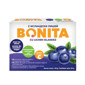 Bonita Coacaze Negre si Acid Hialuronic x 24pastile supt Vedra