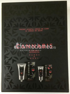Cannabis & Caribean Watermelon Crema de corp, 75 ml + Cannabis & Caribean Watermelon Crema de maini, 30 ml