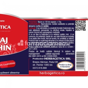 Cartilaj de Rechin supliment pentru articulatii puternice si o imunitate de invidiat, 120 de capsule, Herbagetica - Img 2