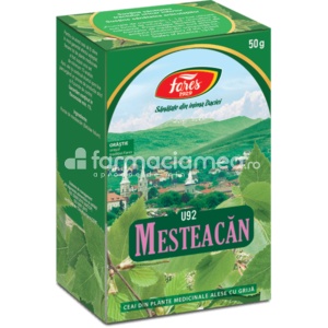 Ceai Mesteacan U92, indicat in infectii urinare, detoxifierea organismului, sustine nivelul normal de colesterol, 50g, Fares