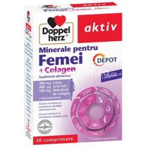 Doppelherz Aktiv Minerale pt Femei+Colagen Depot x 30cpr