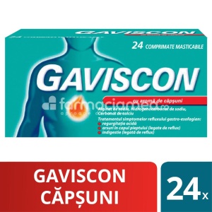 Gaviscon Capsuni x 24cpr mast Reckitt