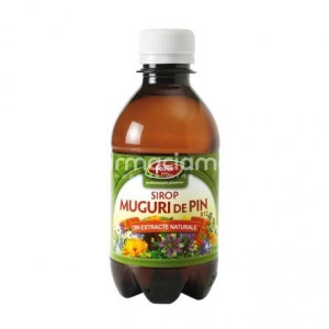 Muguri pin sirop, antiseptic, antiinflamator, fluidifica secretiile bronsice, de la 1 an, 250ml, Fares
