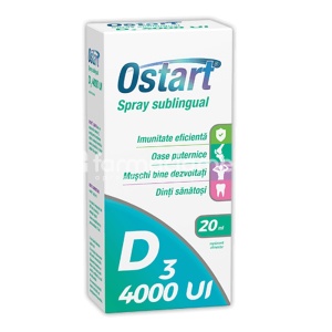 Ostart Vitamina D3 4000UI Spray Sublingual, 20 ml Fiterman Pharma