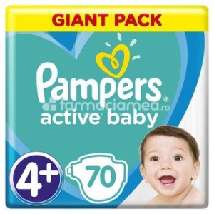 PAMPERS 4+ Active Baby 9-16kg, 70buc