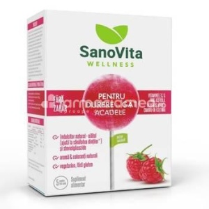 SANOVITA Wellness durere gat acadele fara zahar x 5buc
