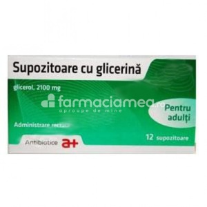 Supozitoare cu Glicerina pt Adulti 2100mg x 12sup ATB