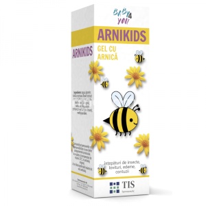 Arnikids Baby 4 You gel cu arnica pentru copii, indicat in cazul loviturilor, edemelor, contuziilor, intepaturilor de insecte, 15ml, Tis Farmaceutic