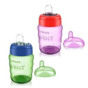 Avent Cana cu tetina de formare, 12 luni + , Verde, 260 ml