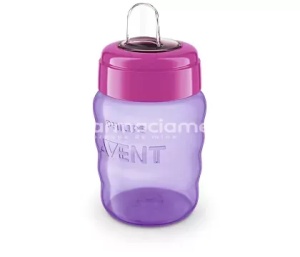 Avent Cana cu tetina de formare moale, fara manere, pentru fetite 9+, 260ml - Img 3