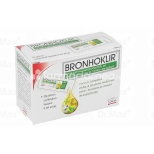 Bronhoklir sirop tuse productiva x 15plicuri x 5ml