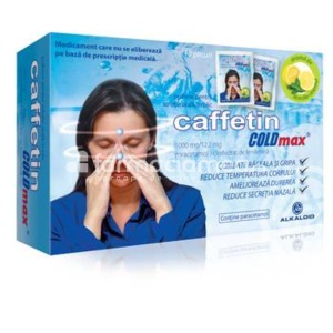 Caffetin Coldmax 1000mg/12,2mg pulbere pentru solutie orala 10 plicuri, Alkaloid