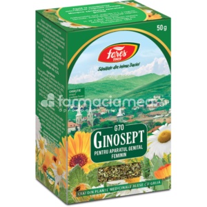 Ceai Ginosept G70, mentine sanatos aparatul genital, 50g, Fares
