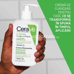Cerave Crema Curatare Spumanta si Hidratanta Ten Normal Uscat 473ml - Img 2