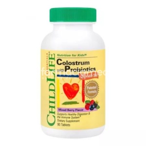 Colostrum cu Probiotice ChildLife, 90 comprimate Secom