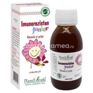 Imunorezistan Junior Raceala si Gripa Sirop 125ml Plant E