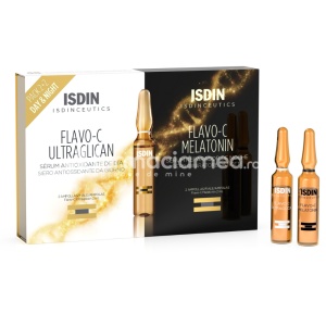 Isdin Fiole Ser Antioxidant Ultraglican Si Melatonina Day&Night x 2fi+2fi