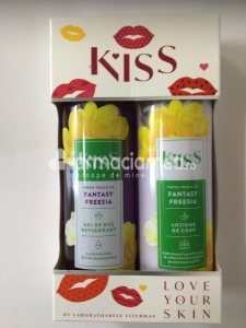 KISS pachet Fantasy Freesia gel de dus, 250 ml si lotiune de corp, 250ml, Fiterman Pharma