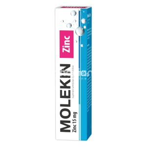 Molekin Zinc 15 mg, 20 comprimate efervescente, Zdrovit