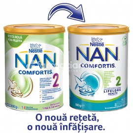 Nestle Lapte NAN 2 Comfortis, de la 6 luni, 800g