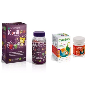 Pachet Korill Kids, 30 jeleuri si Cymbio Masticabile, 25 comprimate masticabile, Sanience
