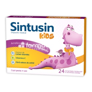 Sintusin kids, amelioreaza tusea si raguseala, de la 4 ani, 24 comprimate de supt, Zdrovit