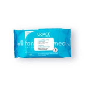 Uriage Servetele demachiante cu apa termala pentru ten normal uscat, 25bucati