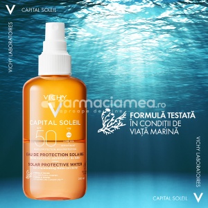 Vichy Capital Soleil Apa de Protectie Solara Bronz Sporit SPF50 200ml - Img 4