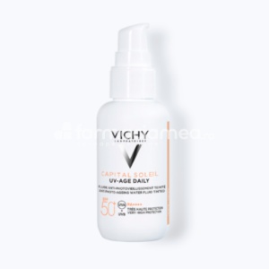 Vichy Capital Soleil UV Age Daily fluid colorat impotriva foto-imbatranirii SPF 50+, 40 ml - Img 3