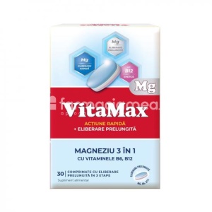 Vitamax Magneziu 3in1 x 30cpr elib prel Hipocrate