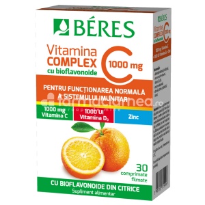 Vitamina C Complex 1000mg, 30 comprimate filmate, Beres Pharmaceuticals