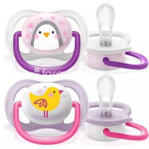 Avent Philips SCF080/06 Suzeta Ultra Air Design Figurine Fete 0-6luni x 2buc