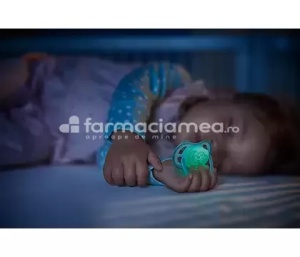 Avent Philips SCF376/12 Suzeta Ultra Air Fete cu Inel Fosforescent 0-6luni x 2buc - Img 2