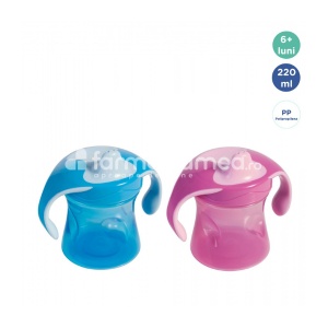 BABY NOVA Pahar sa invatam sa bem 220 ml, 6 luni +