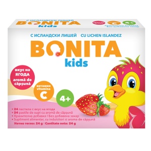 Bonita Kids Capsuni x 24pastile supt Vedra