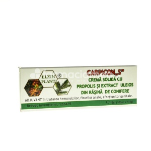 Carpicon S Crema Solida Propolis si Extract Uleios din Rasina de Conifere 1g x 10sup Elzin Plant